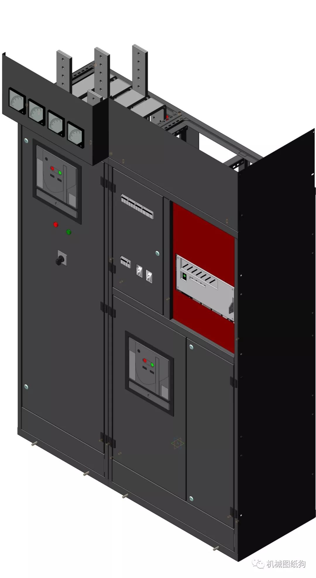 4KV 開關(guān)柜 IGS電氣柜模型三維繪圖格式