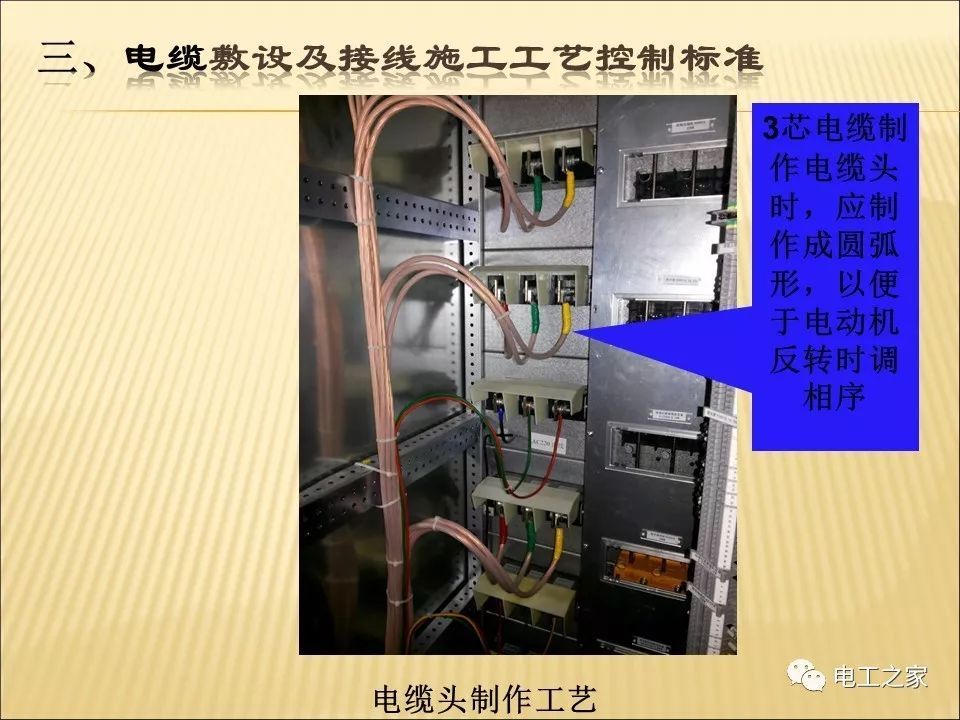 一條完成開關柜安裝，電纜橋架施工，電纜敷設及布線施工，照明配電箱施工